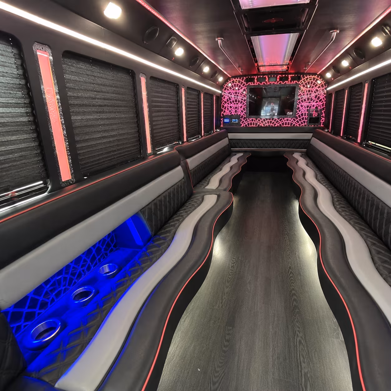 28 Passenger Party Bus Interior