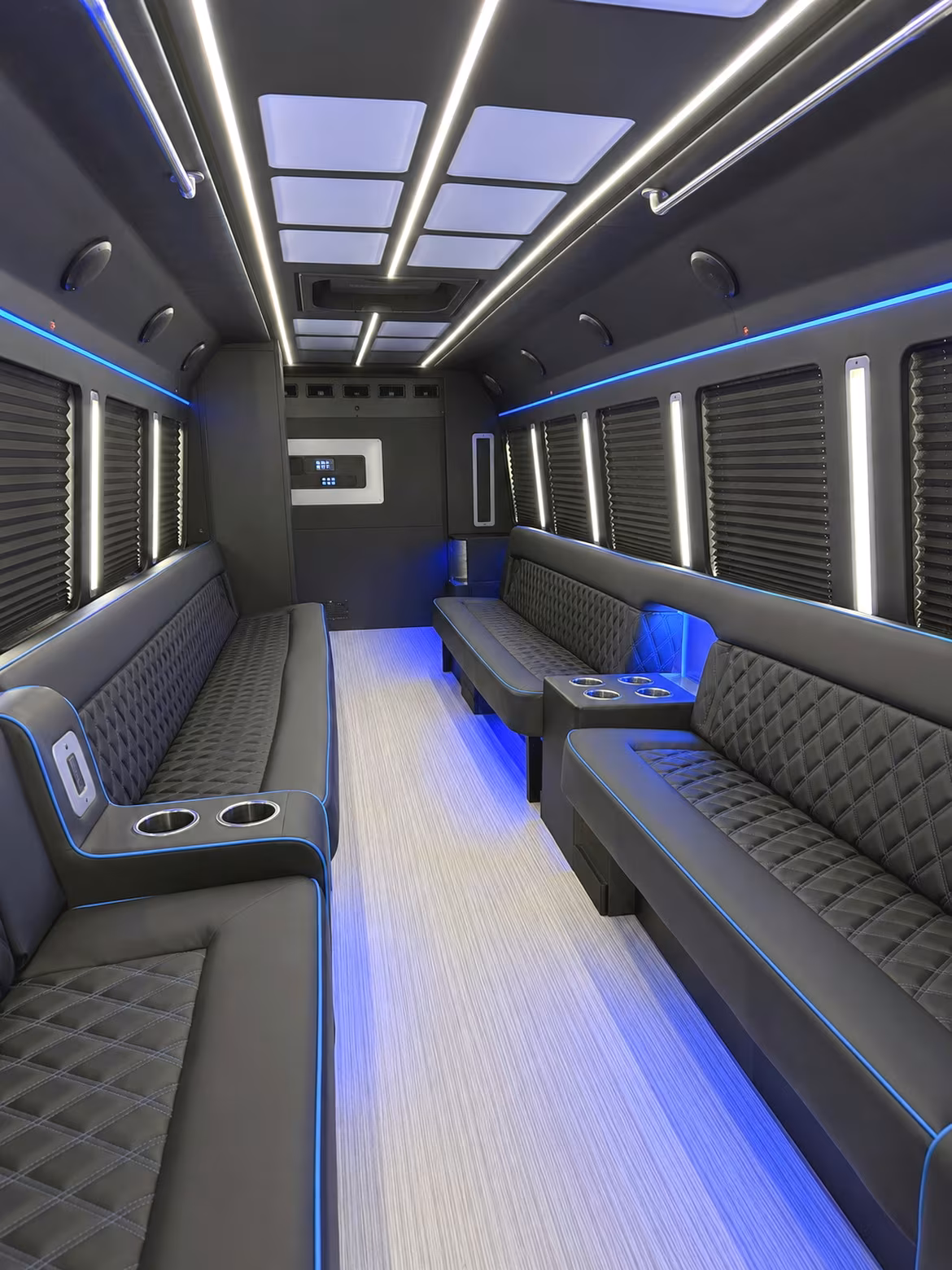 Corpus Christi Birthday, Sweet 16, & Quinceañera Transportation party bus interior