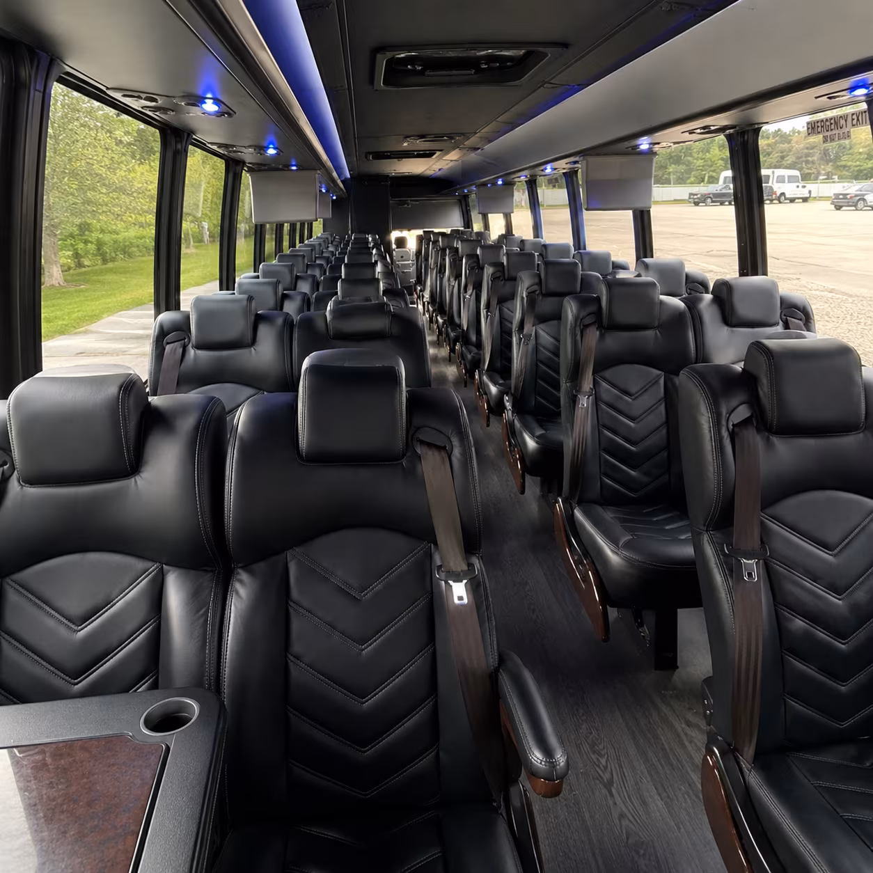Corpus Christi School Event Transportation party bus exterior