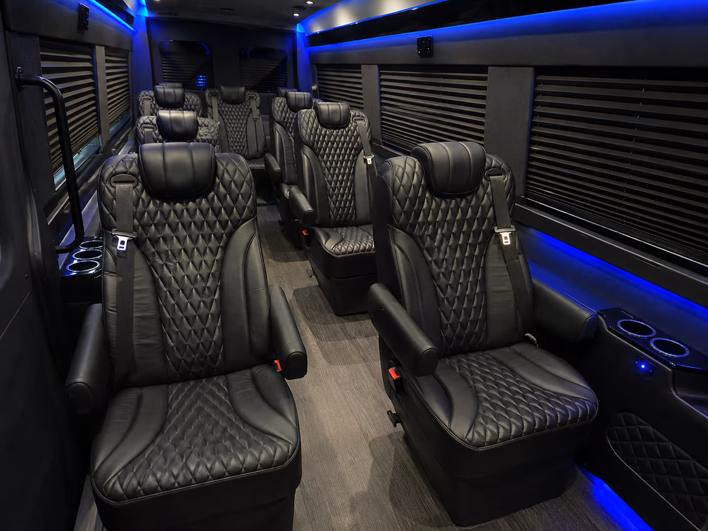 Corpus Christi School Event Transportation party bus interior
