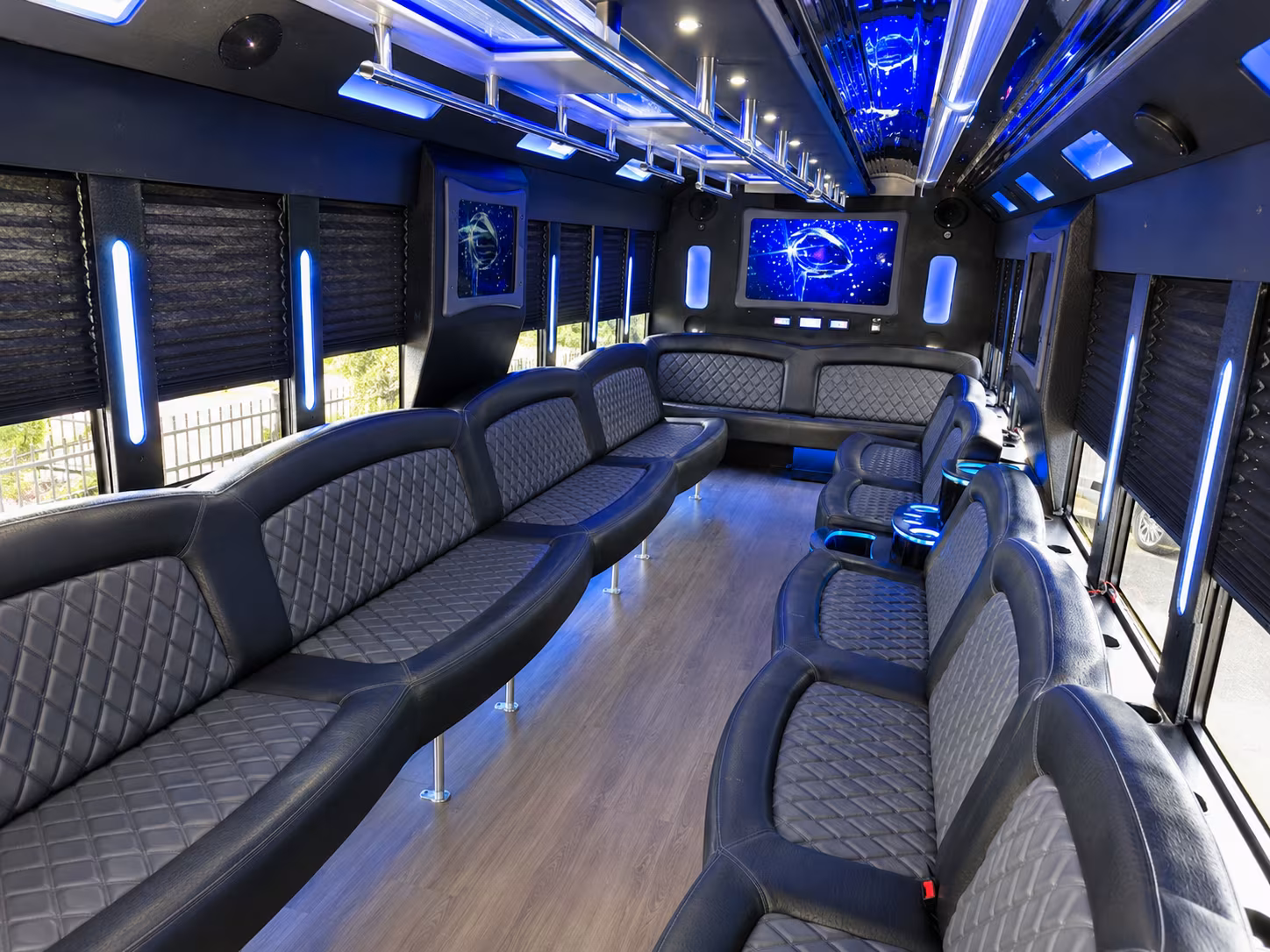 Corpus Christi Sporting Event Transportation party bus exterior