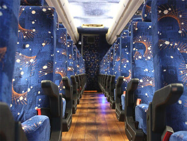 Bryan 50 passenger Charter Bus Interior