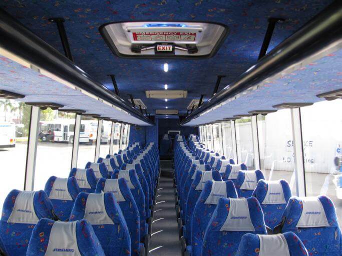 Pharr 56 Passenger Charter Bus Interior
