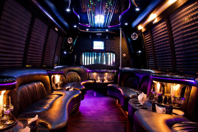 Bryan 22 Passenger Party Bus Interior