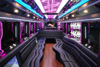 Pharr 50 Passenger Party Bus Interior